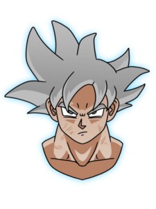 Goku Ultra Instinct drawing tutorial - web story - complete