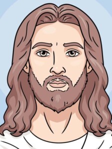 Jesus' Face drawing tutorial - web story - complete