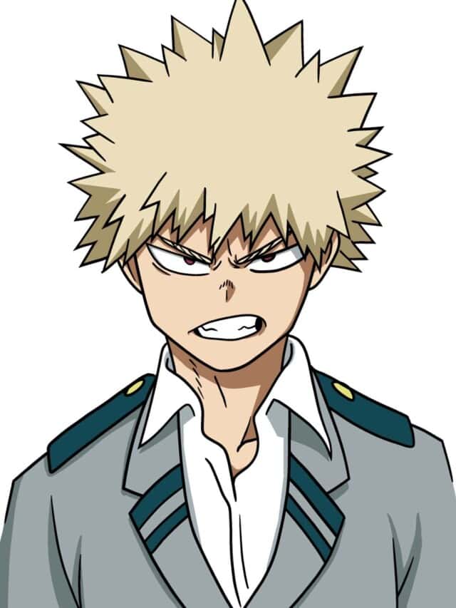 Katsuki Bakugo from My Hero Academia drawing tutorial - web story - complete