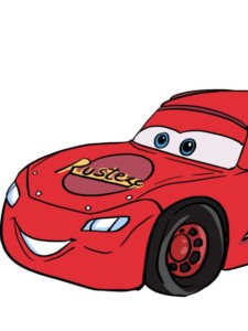 Lightning McQueen drawing tutorial - web story - complete