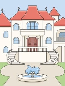 Mansion drawing tutorial - web story - complete