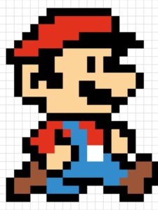 Mario Pixel Art drawing tutorial - web story - complete