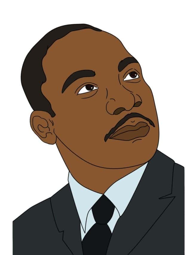 Martin Luther King Jr drawing tutorial - web story - complete