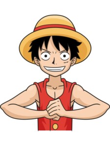 Monkey D. Luffy from One Piece drawing tutorial - web story - complete