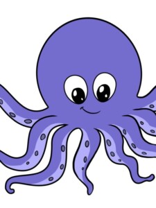 Octopus drawing tutorial - web story - complete