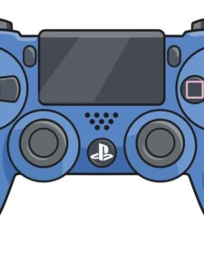 PS4 Controller drawing tutorial - web story - complete