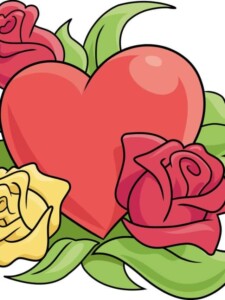 Rose and Heart drawing tutorial - web story - complete