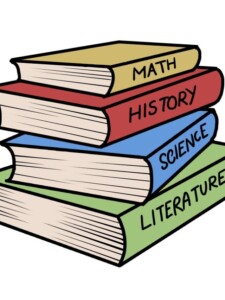 School Books drawing tutorial - web story - complete