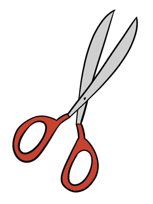 Scissors drawing tutorial - web story - complete