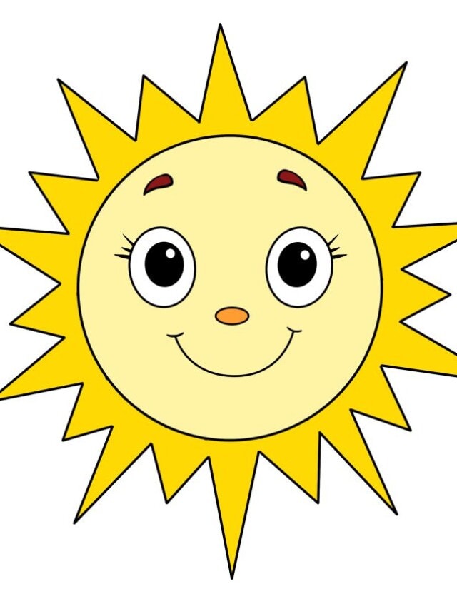 Sun drawing tutorial - web story - complete