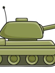 Tank drawing tutorial - web story - complete