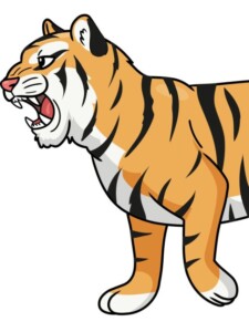 Tiger Roaring drawing tutorial - web story - complete