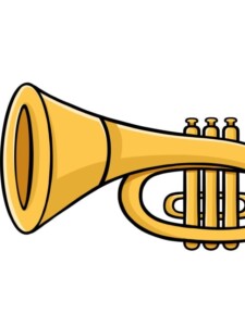 Trumpet drawing tutorial - web story - complete