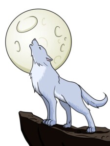 Wolf Howling drawing tutorial - web story - complete