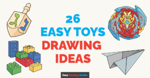 26 easy toys drawing tutorials feature image