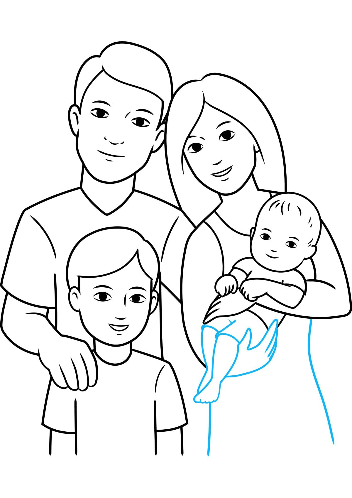 How To Draw A Family Really Easy Drawing Tutorial In 2023 Family