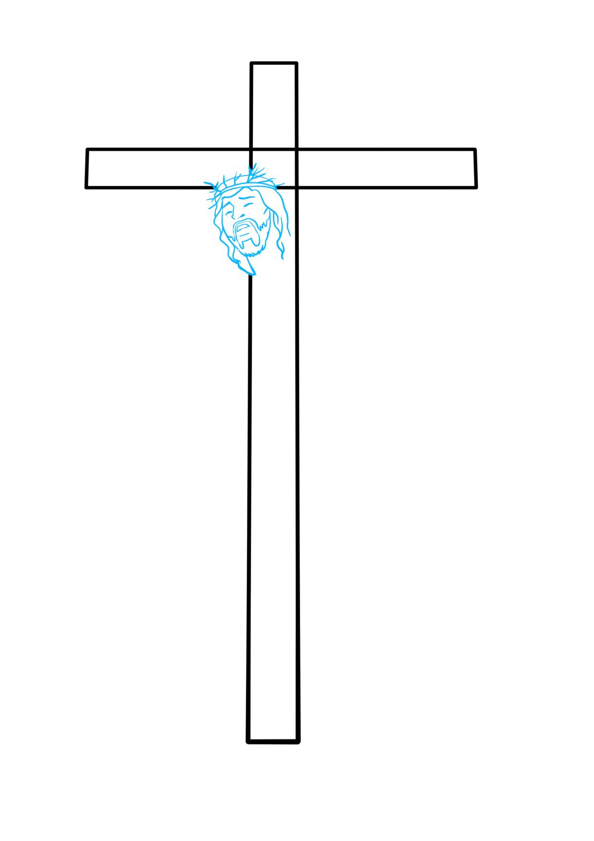 Script Cross Drawing Jesus On Cross Drawing Simple