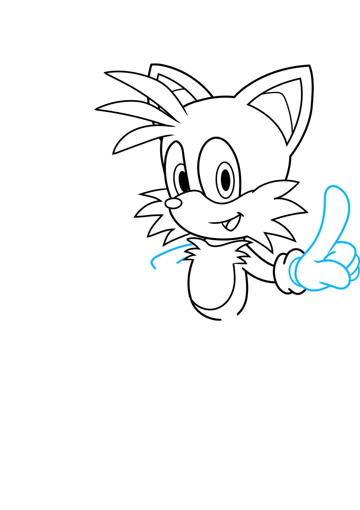 How To Draw Tails Sonic The Hedgehog Step By Step