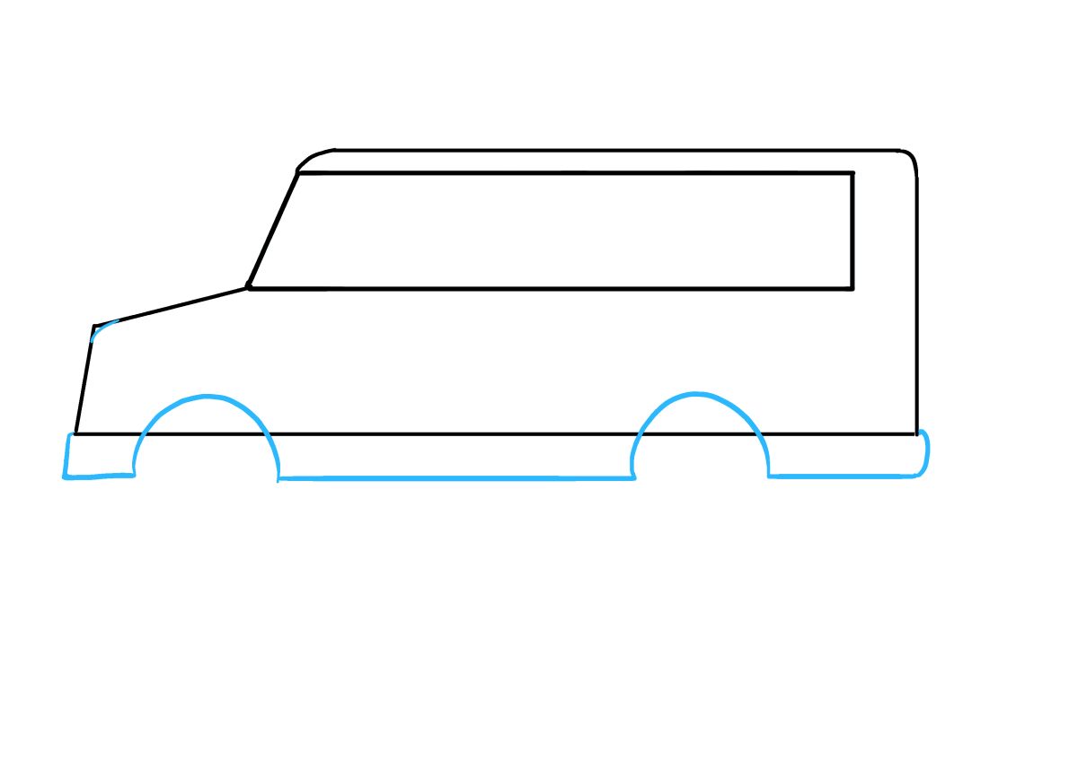 How To Draw A School Bus Easy Step By Step Tutorial For Step By Step