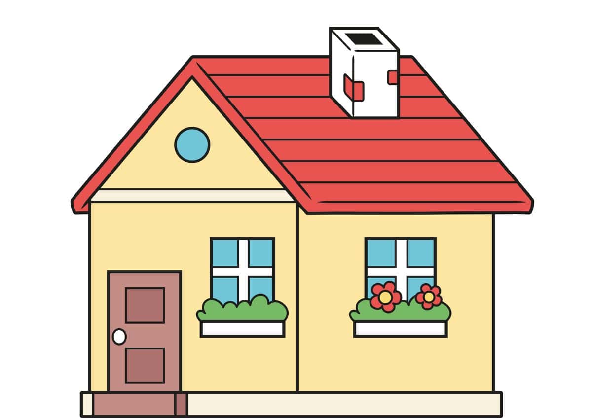 How To Draw A Two Story House