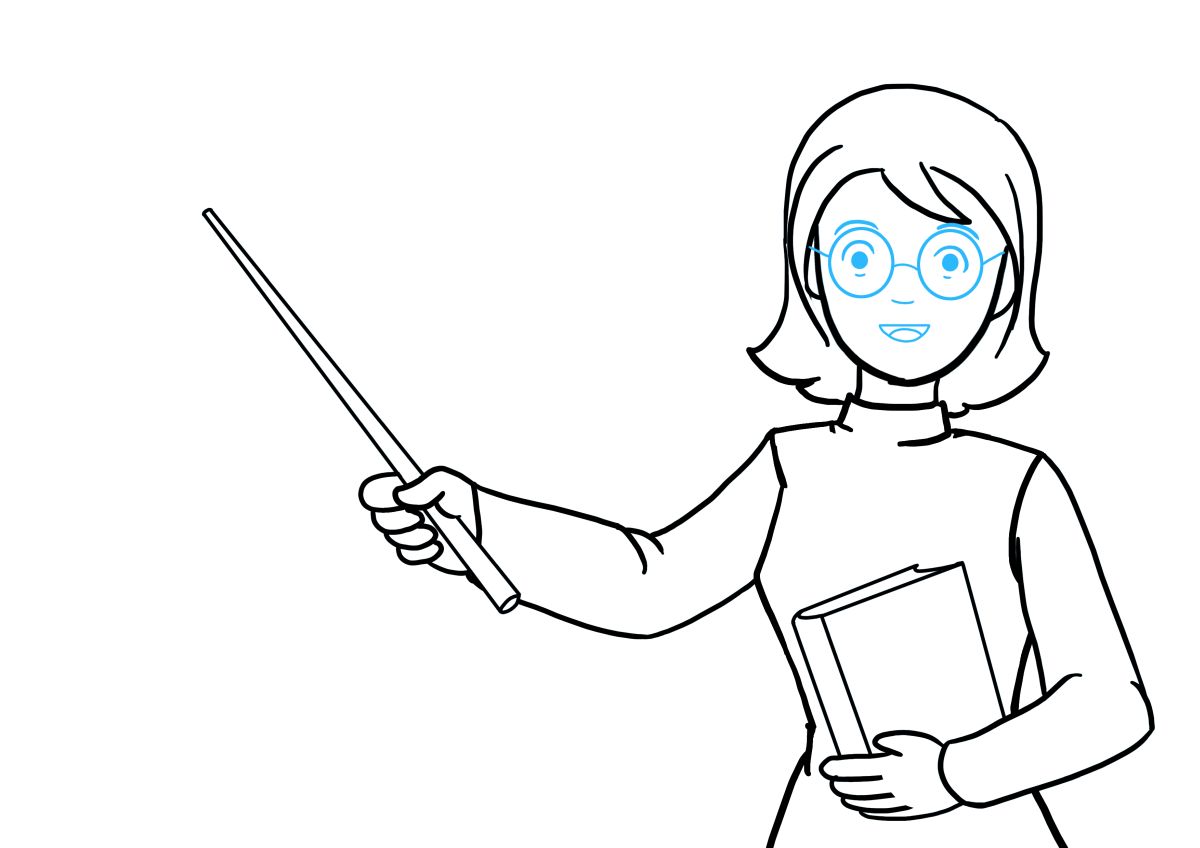 Teacher Drawing For Kids Step By Step