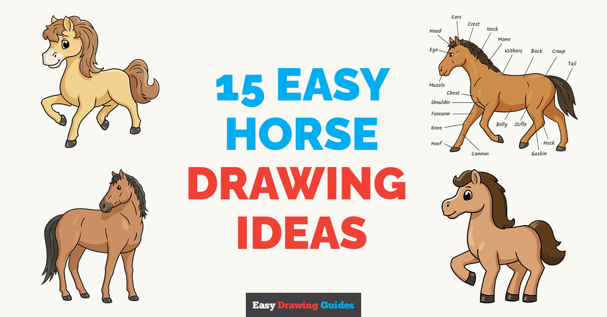 15 Easy Horse Drawing Tutorials for Kids Featured Image
