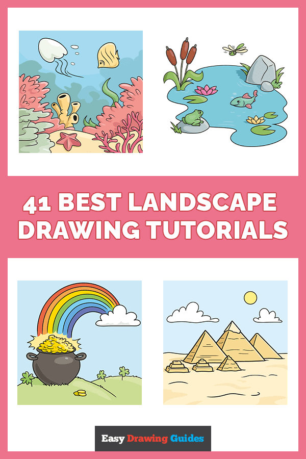 easy landscape sketches