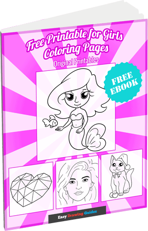 Free Printable for Girls Coloring Pages - Easy Drawing Guides