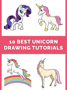 10 Easy Unicorn Drawing Tutorials Pinterest Image