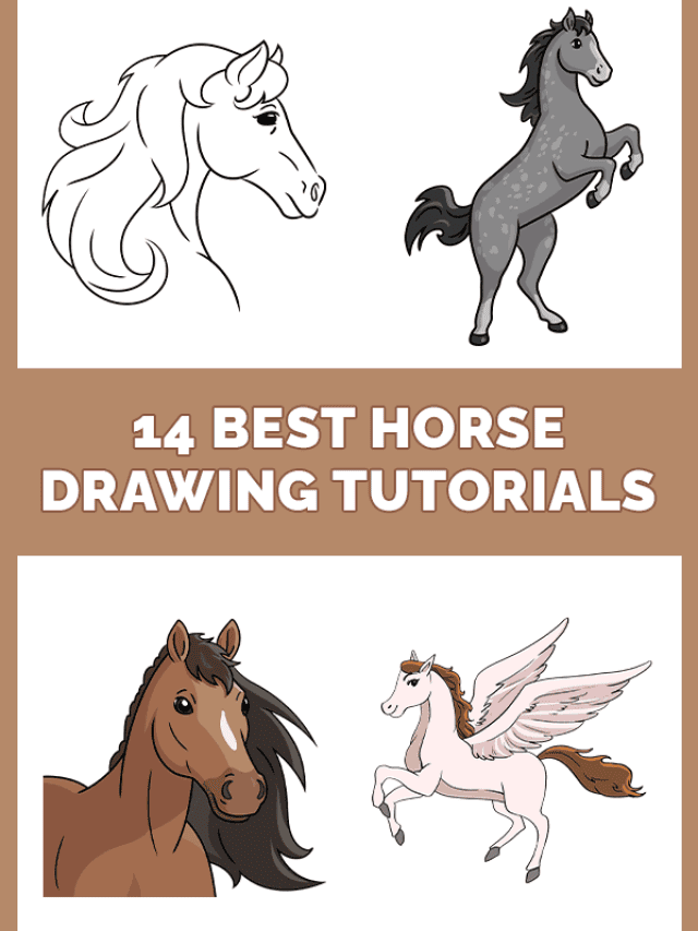 10 Easy Horse Drawing Tutorials Pinterest Image