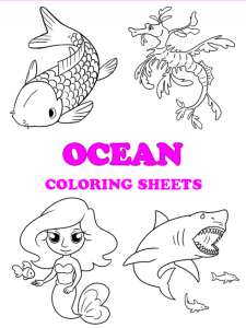Free printable ocean coloring pages - pinterest image
