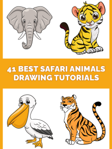 41 Easy Safari Animals Drawing Tutorials Pinterest Image
