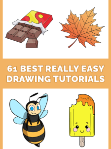 61 Really Easy Step-by-Step Drawing Tutorials Pinterest Image