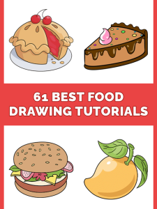 61 Easy Food Drawing Tutorials Pinterest Image