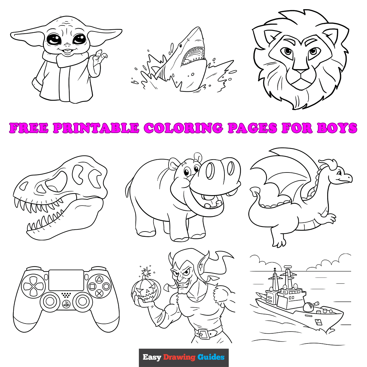 Printable Coloring Pages Boys