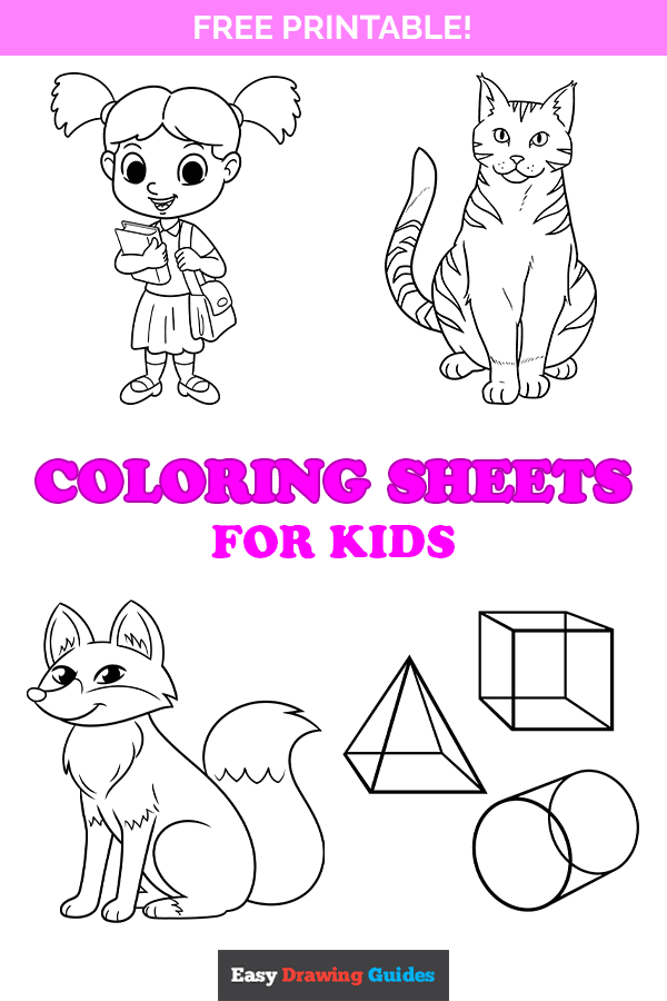 Coloring Sheets for Kids - Pinterest image