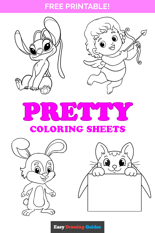 Pretty Coloring Sheets - Pinterest Image