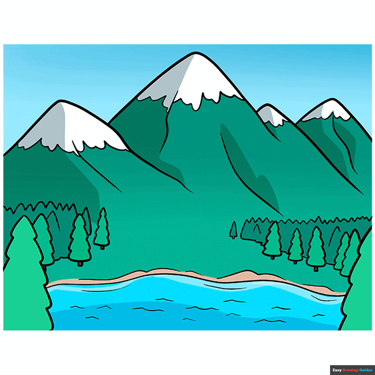 Simple Mountain Drawing 1280x720 Simple Mountain Drawing 1280x720