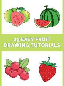 29 Fruit Drawing Tutorials for Kids Pinterest Image