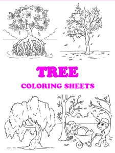 Free printable tree coloring pages - pinterest image