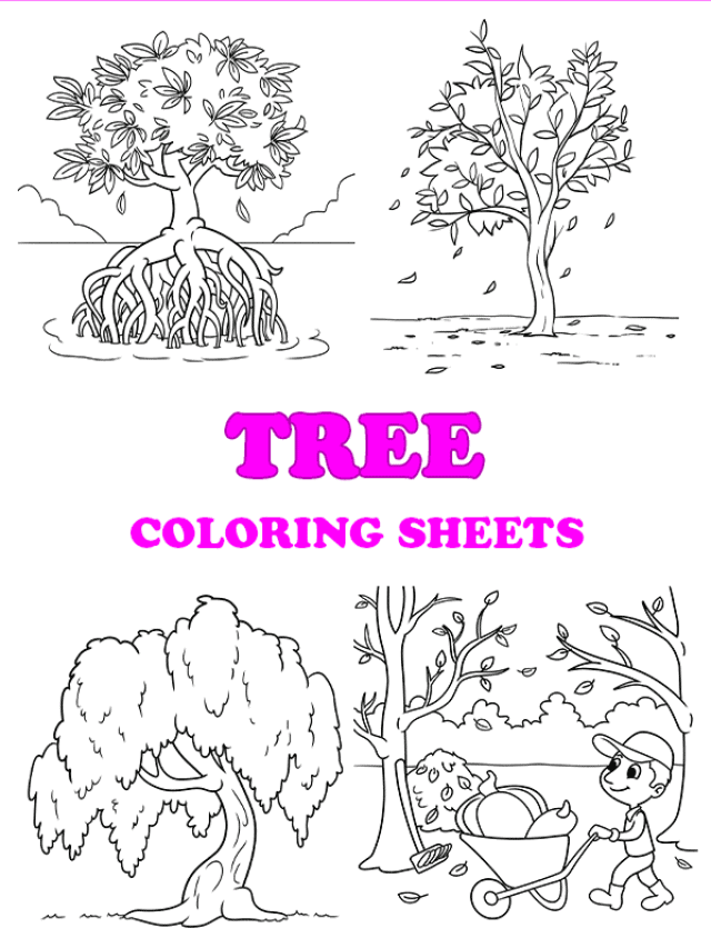 37 Free Tree Coloring Pages for Kids - Easy Drawing Guides