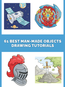 61 Easy Man-Made Drawing Tutorials for Kids Pinterest Image