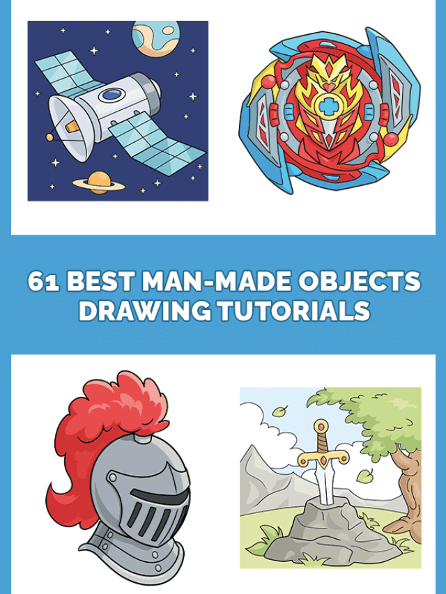 61 Easy Man-Made Drawing Tutorials for Kids Pinterest Image