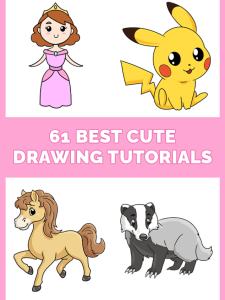 61 Cute Cartoons Drawing Tutorials for Kids Pinterest Image
