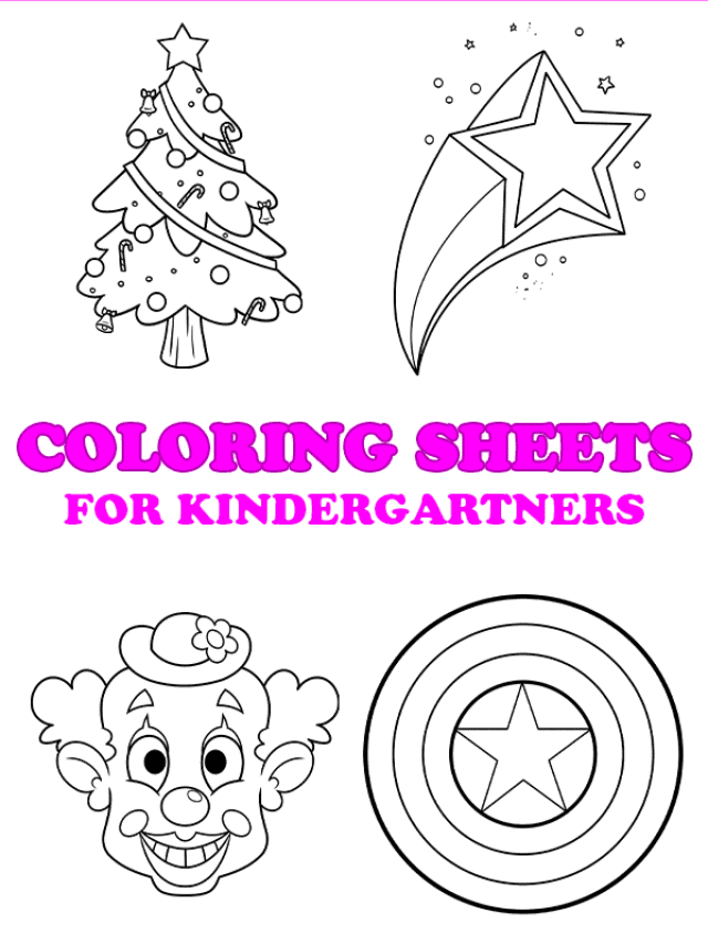Free printable kindergartners coloring pages - Pinterest image