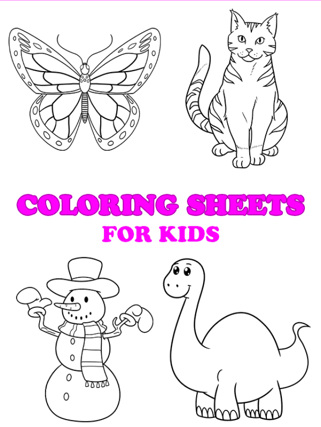 Coloring Sheets for Kids - Pinterest image