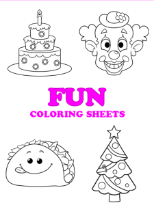 Fun Coloring Sheets for Kids - Pinterest image