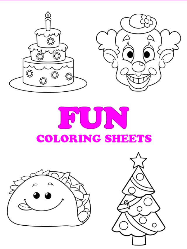 Fun Coloring Sheets for Kids - Pinterest image