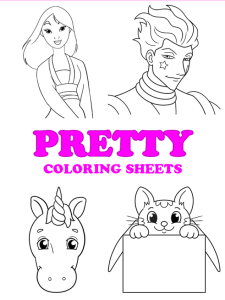 Pretty Coloring Sheets for Kids - Pinterest image