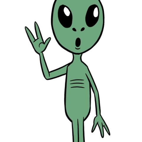 Alien drawing tutorial - web story - complete
